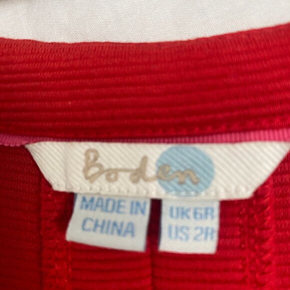 Boden Hannah Jersey Dress UK6R / US 2R Red - Picture 3 of 7